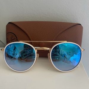 ROUND DOUBLE BRIDGE RAY BAN SUNGLASSES